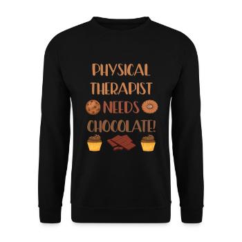 Physiotherapy physio physiotherapist gift - Unisex Sweatshirt - black - Front - Alina (178cm) & Michal (187cm)