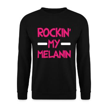 Rockin My Melanin - Unisex Sweatshirt - black - Front - Alina (178cm) & Michal (187cm)