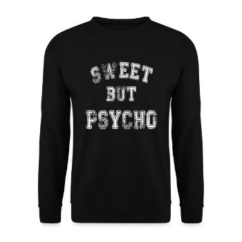 Süß, aber psycho - Unisex Pullover - Schwarz - Vorne - Alina (178cm) & Michal (187cm)
