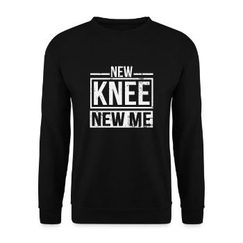 Neues Knie Neues Ich - Unisex Pullover - Schwarz - Vorne - Alina (178cm) & Michal (187cm)