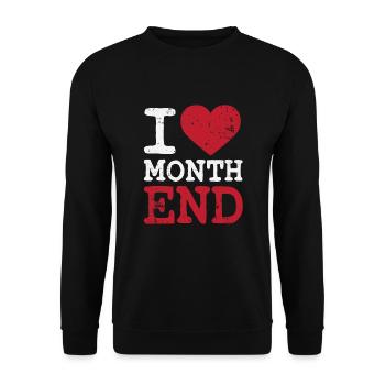 J'aime la fin du mois - Sweat-shirt Unisexe - noir - Devant - Alina (178cm) & Michal (187cm)