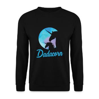 Dadacorn 7 - Unisex Sweatshirt - black - Front - Alina (178cm) & Michal (187cm)