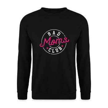 Club des mamans - Sweat-shirt Unisexe - noir - Devant - Alina (178cm) & Michal (187cm)