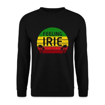 Feeling Irie Sunset Jamaïque Reggae Rasta T-Shirt - Sweat-shirt Unisexe - noir - Devant - Alina (178cm) & Michal (187cm)