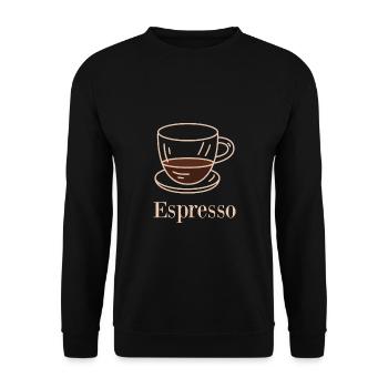 Café café expresso du matin - Sweat-shirt Unisexe - noir - Devant - Alina (178cm) & Michal (187cm)