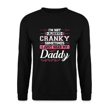 Chemise fille papa - Sweat-shirt Unisexe - noir - Devant - Alina (178cm) & Michal (187cm)