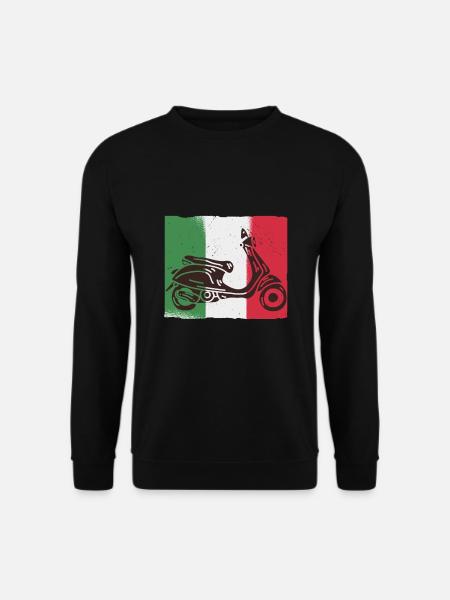 Italien Roller Italy Flagge Geschenk Idee Urlaub - Unisex Pullover - Schwarz