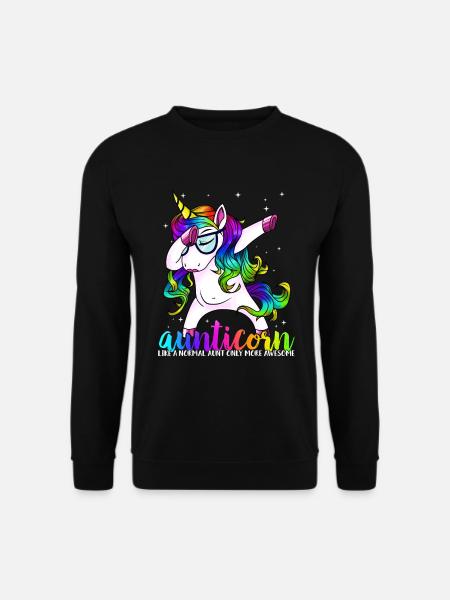 Tante Horn wie eine normale Tante nur super - Unisex Pullover - Schwarz