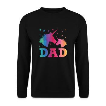 Dadacorn Produkt - Unisex Pullover - Schwarz - Vorne - Alina (178cm) & Michal (187cm)