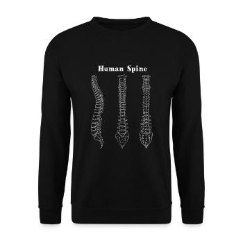 Human Spine Spine Physiotherapist Physio - Unisex Sweatshirt - black - Front - Alina (178cm) & Michal (187cm)