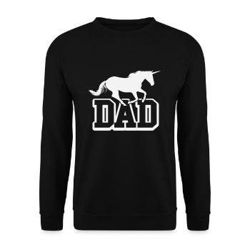 Graphique de conception Licorne Papa - Sweat-shirt Unisexe - noir - Devant - Alina (178cm) & Michal (187cm)