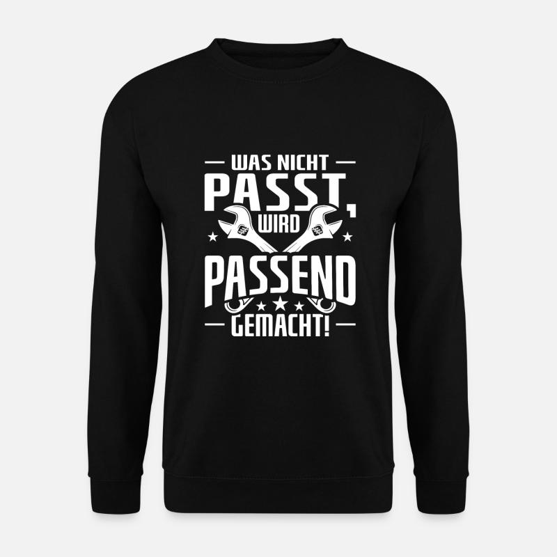 Mechaniker, Werkstatt, Schrauber, Tuning, Motor - Unisex Pullover - Schwarz