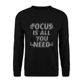 Fotograf, Kamera, Fotogrfieren - Unisex Pullover - Schwarz - Vorne - Alina (178cm) & Michal (187cm)