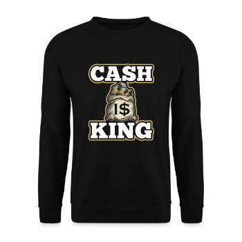 Cash Is King Dollar Money Bag Entrepreneur - Sweat-shirt Unisexe - noir - Devant - Alina (178cm) & Michal (187cm)