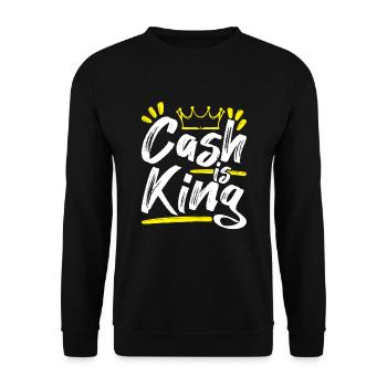 L'argent est roi Cashflow Get Money Boss Entrepreneur - Sweat-shirt Unisexe - noir - Devant - Alina (178cm) & Michal (187cm)