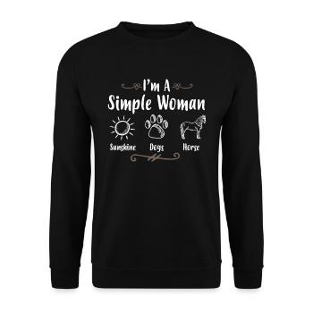 Cavalier Cavalier Chevaux - Sweat-shirt Unisexe - noir - Devant - Alina (178cm) & Michal (187cm)