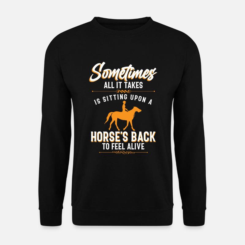 Cavalier Cavalier Chevaux - Sweat-shirt Unisexe - noir