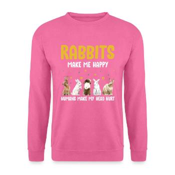 Bunnies rabbits easter - Unisex Sweatshirt - pink - Front