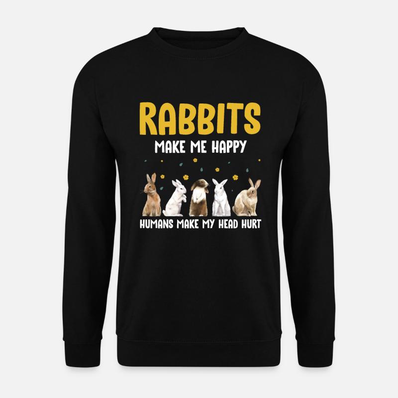 Bunnies rabbits easter - Unisex Sweatshirt - black