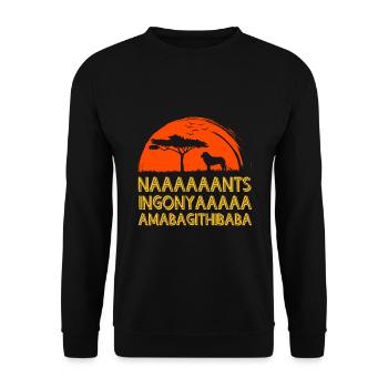 Löwe Humor Film Parodie Afrika Savanne König - Unisex Pullover - Schwarz - Vorne - Alina (178cm) & Michal (187cm)