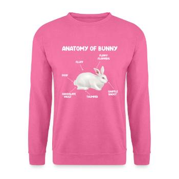 Bunnies rabbits easter - Unisex Sweatshirt - pink - Front