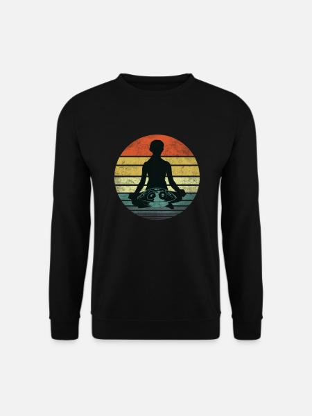 Handpan Hang Drum Musik Yoga Meditation Sunset - Unisex Pullover - Schwarz