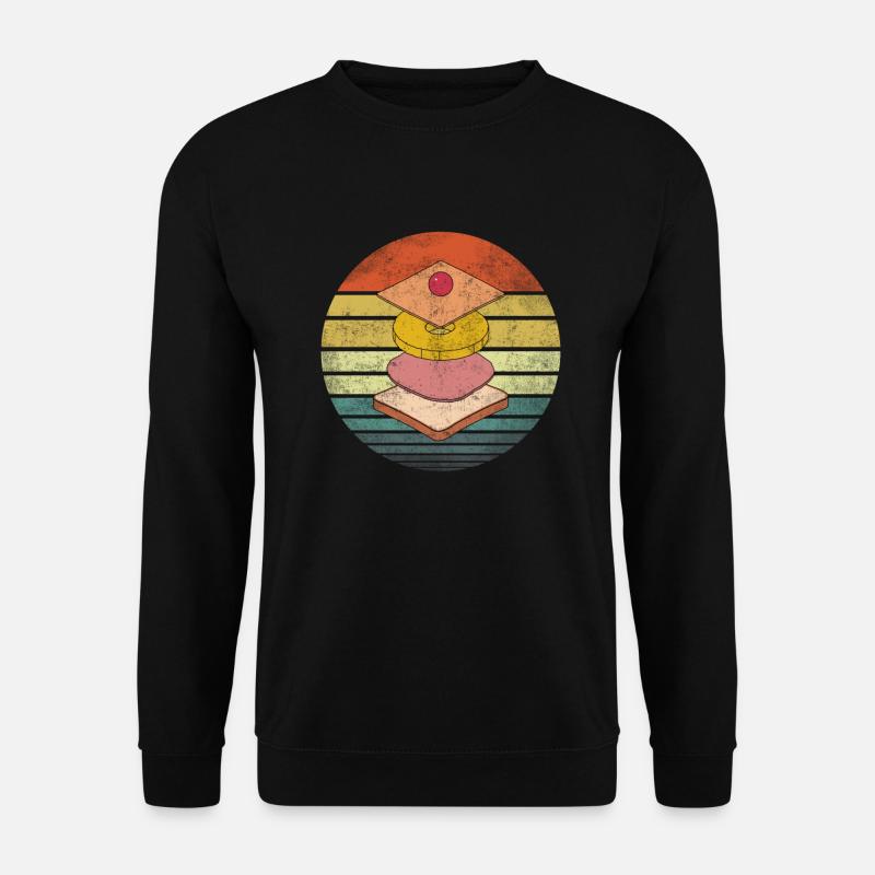 Toast Hawaii gestapelt Retro Sunset - Unisex Pullover - Schwarz