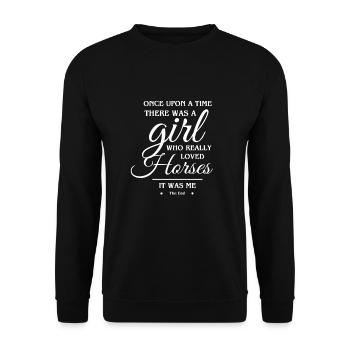Just A Girl Who Loves Horses - Horse Owner & - Unisex Sweatshirt - black - Front - Alina (178cm) & Michal (187cm)