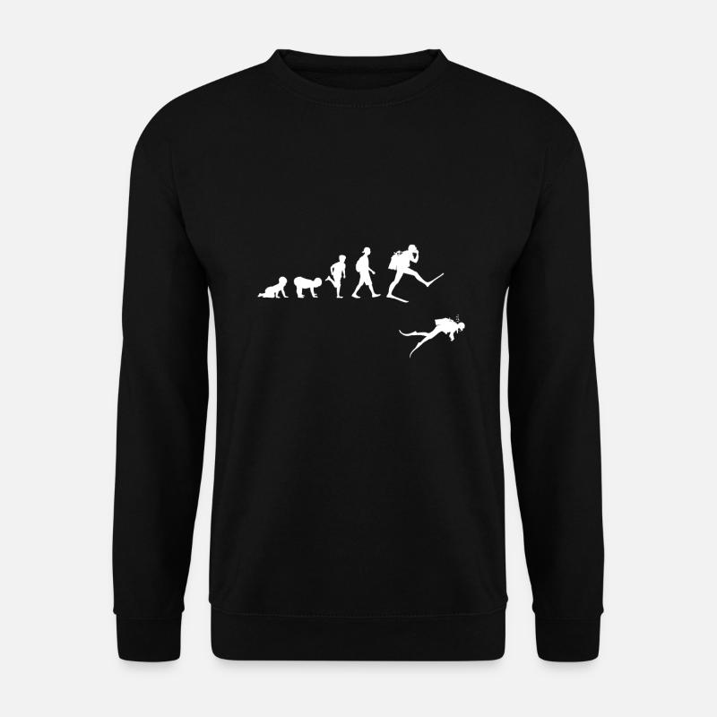 Plongeur évolution - Sweat-shirt Unisexe - noir