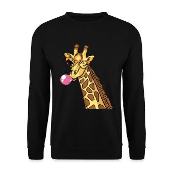 girafe - Sweat-shirt Unisexe - noir - Devant - Alina (178cm) & Michal (187cm)