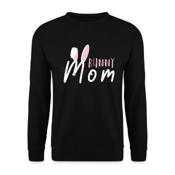 Hasen Kaninchen - Unisex Pullover - Schwarz - Vorne - Alina (178cm) & Michal (187cm)