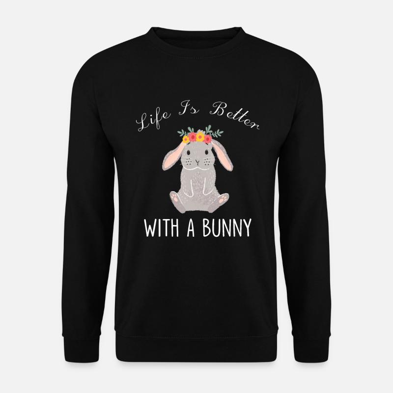 Bunnies rabbits - Unisex Sweatshirt - black