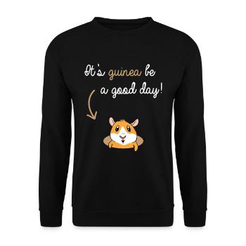 Cochons d'Inde Rosette Cochons d'Inde - Sweat-shirt Unisexe - noir - Devant - Alina (178cm) & Michal (187cm)