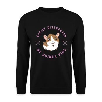 Cochons d'Inde Rosette Cochons d'Inde - Sweat-shirt Unisexe - noir - Devant - Alina (178cm) & Michal (187cm)