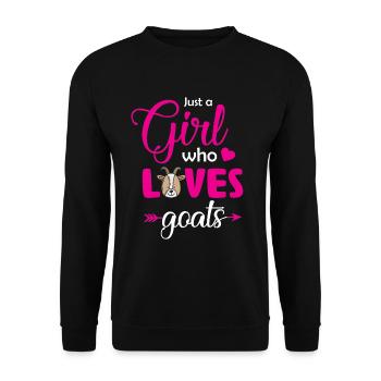 Ziege Geiss - Unisex Pullover - Schwarz - Vorne - Alina (178cm) & Michal (187cm)
