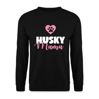 Husky dog - Unisex Sweatshirt - black - Front - Alina (178cm) & Michal (187cm)