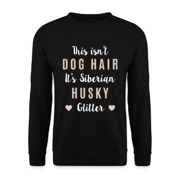 Husky dog - Unisex Sweatshirt - black - Front - Alina (178cm) & Michal (187cm)