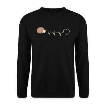 Igel - Unisex Pullover - Schwarz - Vorne - Alina (178cm) & Michal (187cm)