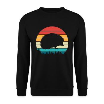 Igel - Unisex Pullover - Schwarz - Vorne - Alina (178cm) & Michal (187cm)
