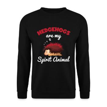 Igel - Unisex Pullover - Schwarz - Vorne - Alina (178cm) & Michal (187cm)