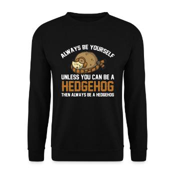 Igel - Unisex Pullover - Schwarz - Vorne - Alina (178cm) & Michal (187cm)