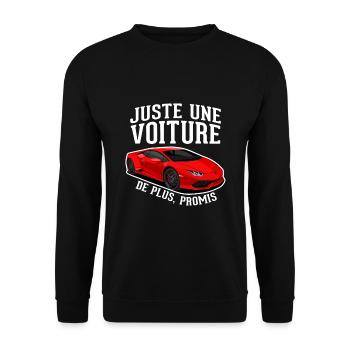 Juste une voiture de plus - humour cadeau - Sweat-shirt Unisexe - noir - Devant - Alina (178cm) & Michal (187cm)