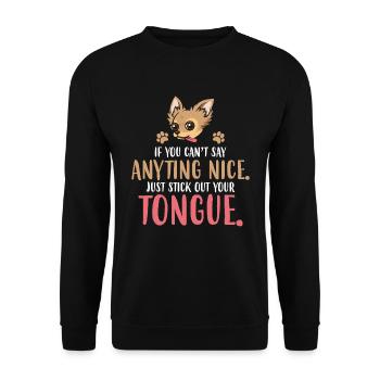 Chihuahua - Unisex Pullover - Schwarz - Vorne - Alina (178cm) & Michal (187cm)