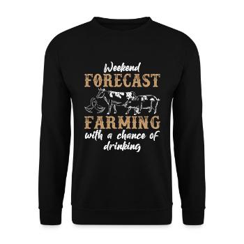 Landwirt Bäuerin - Unisex Pullover - Schwarz - Vorne - Alina (178cm) & Michal (187cm)