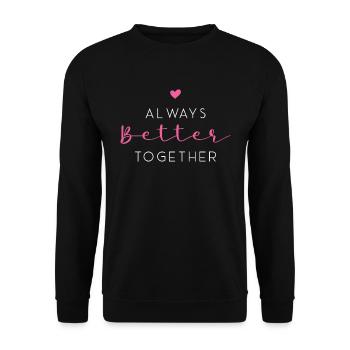 Famille De la Famille - Sweat-shirt Unisexe - noir - Devant - Alina (178cm) & Michal (187cm)