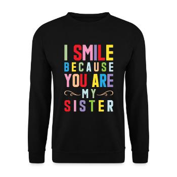 Sister Sisters - Unisex Sweatshirt - black - Front - Alina (178cm) & Michal (187cm)