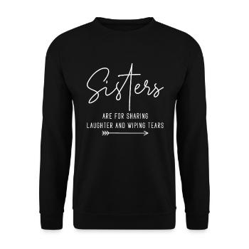 Sister Sisters - Unisex Sweatshirt - black - Front - Alina (178cm) & Michal (187cm)
