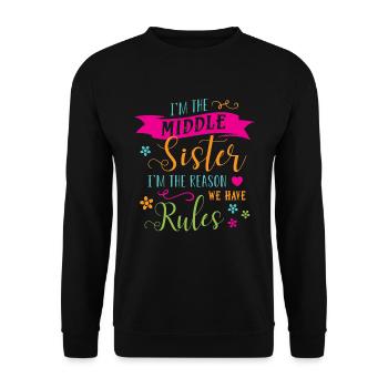 Sister Sisters - Unisex Sweatshirt - black - Front - Alina (178cm) & Michal (187cm)
