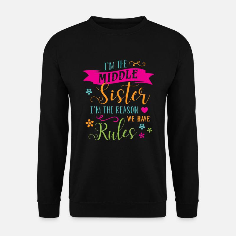 Schwester Schwestern - Unisex Pullover - Schwarz