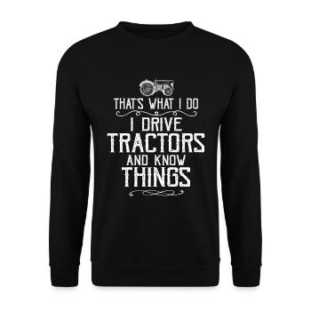 Landwirt Bäuerin - Unisex Pullover - Schwarz - Vorne - Alina (178cm) & Michal (187cm)